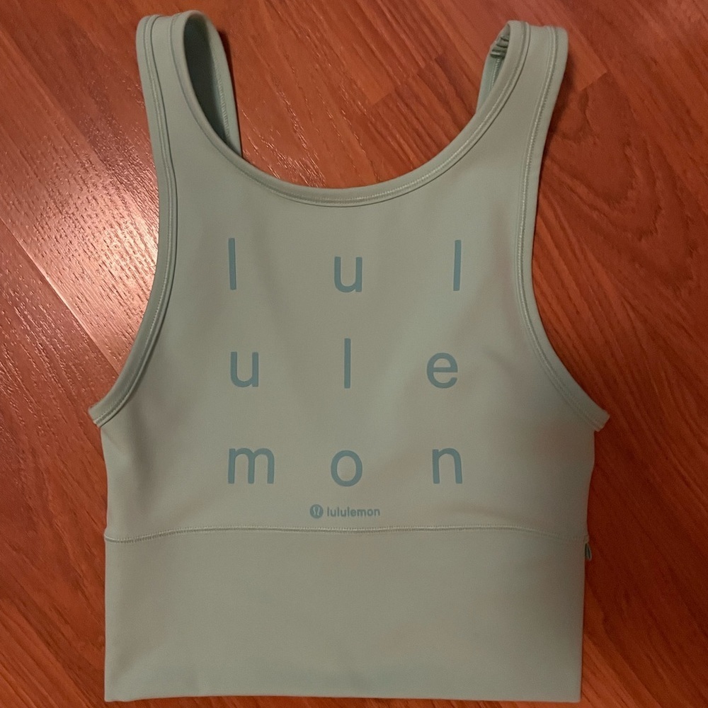 Lululemon Power Pivot Everlux Tank Top Motif Mint Green Reversible - Picture 5 of 14